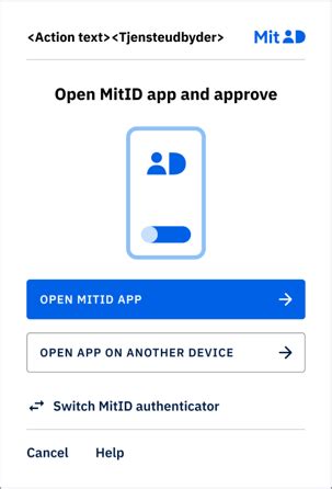 mitid verificering|How to log on and approve with MitID app .